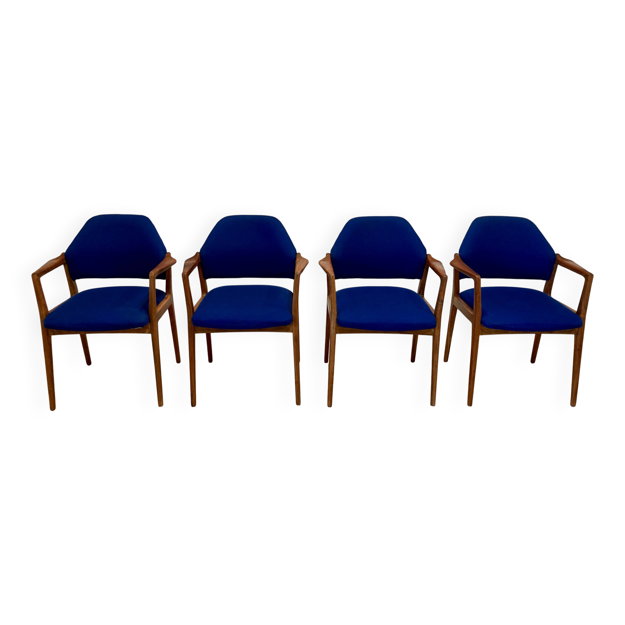 Suite of 4 designer armchairs 1950 "Hartmut Lhomeyer".