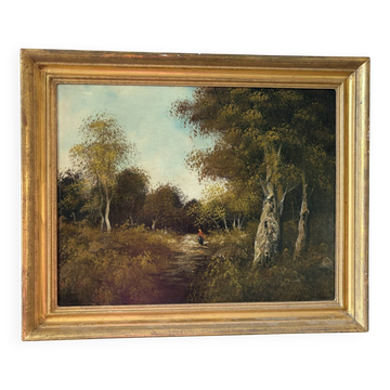 Forest walk, oil on canvas