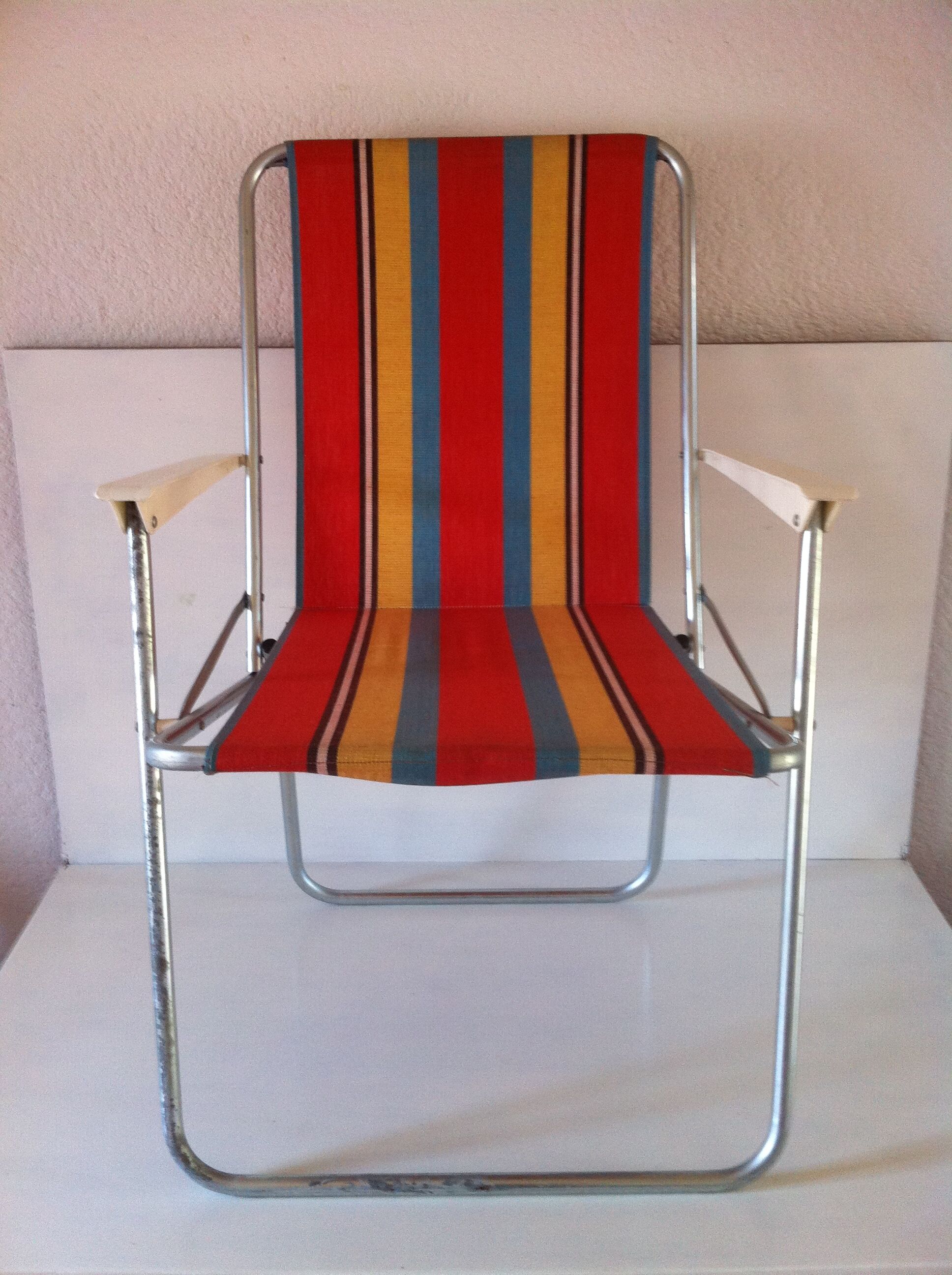 Vintage folding camping armchair