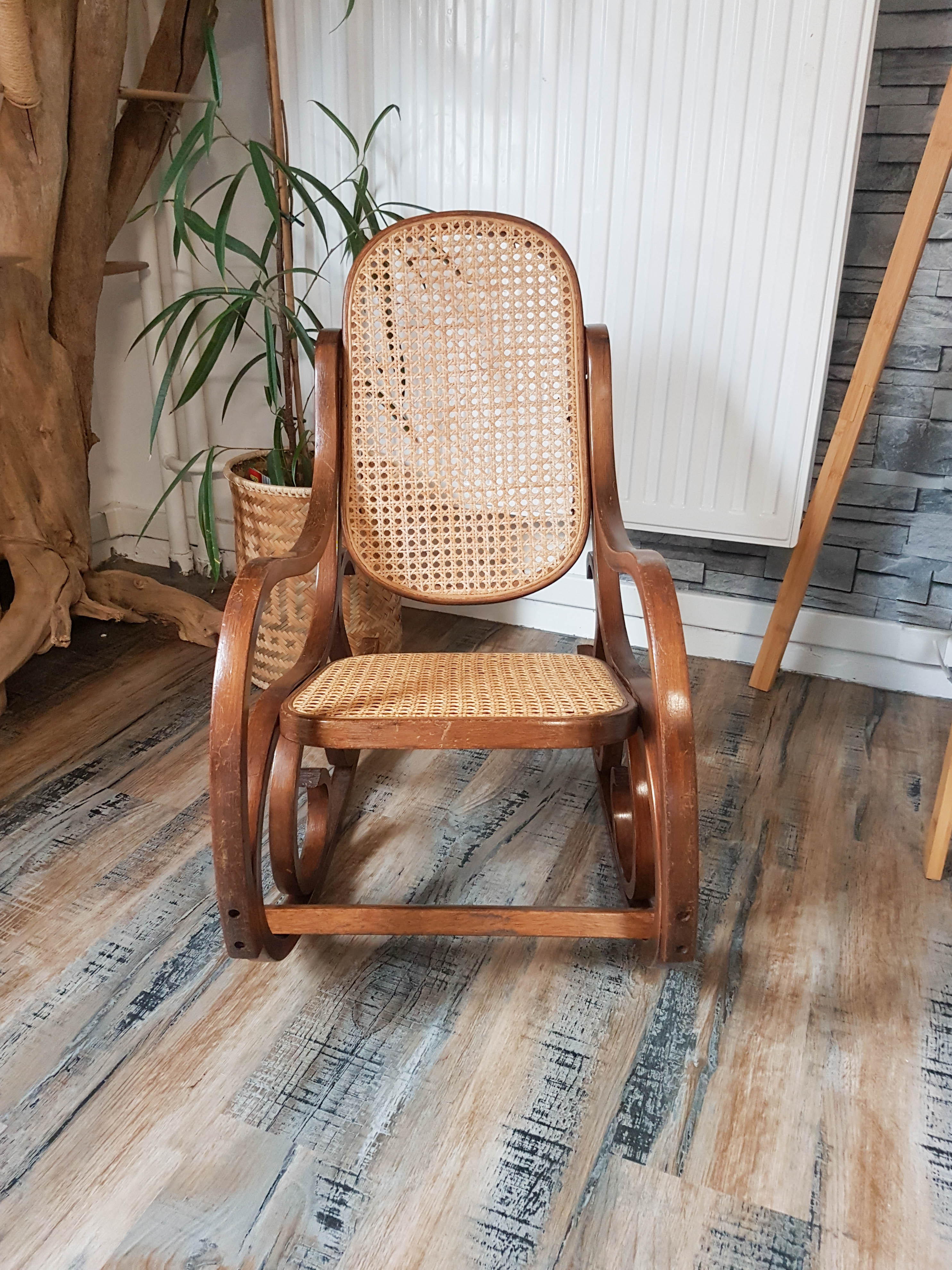 Rocking flesh child wood Rocking Chair
