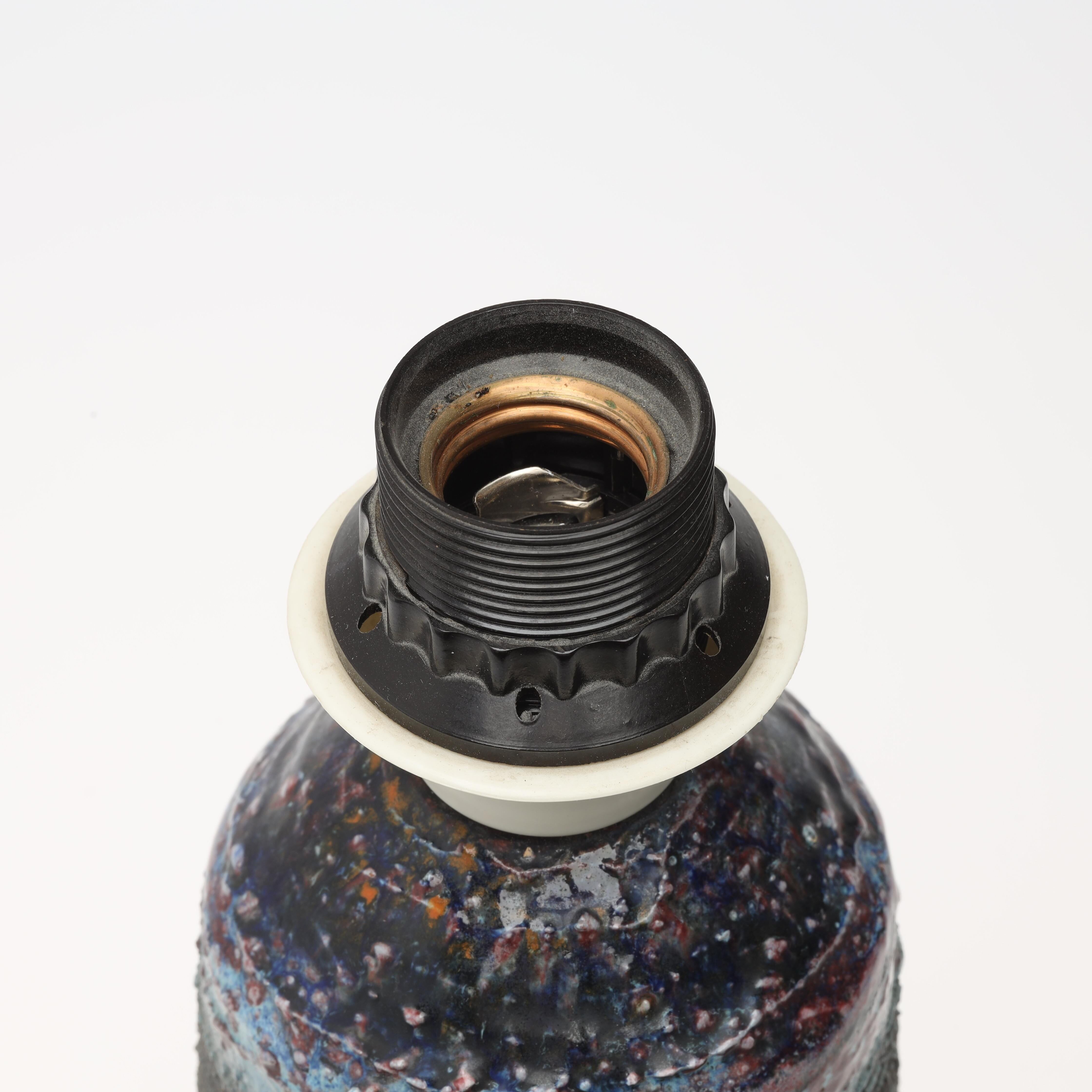 Table lamp from the Tiglmans workshop, ceramic, Sweden 1960, signed.