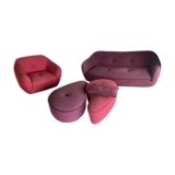 Bebop Ego Italiano living room sofa armchair, 2 poufs and 1 cushion