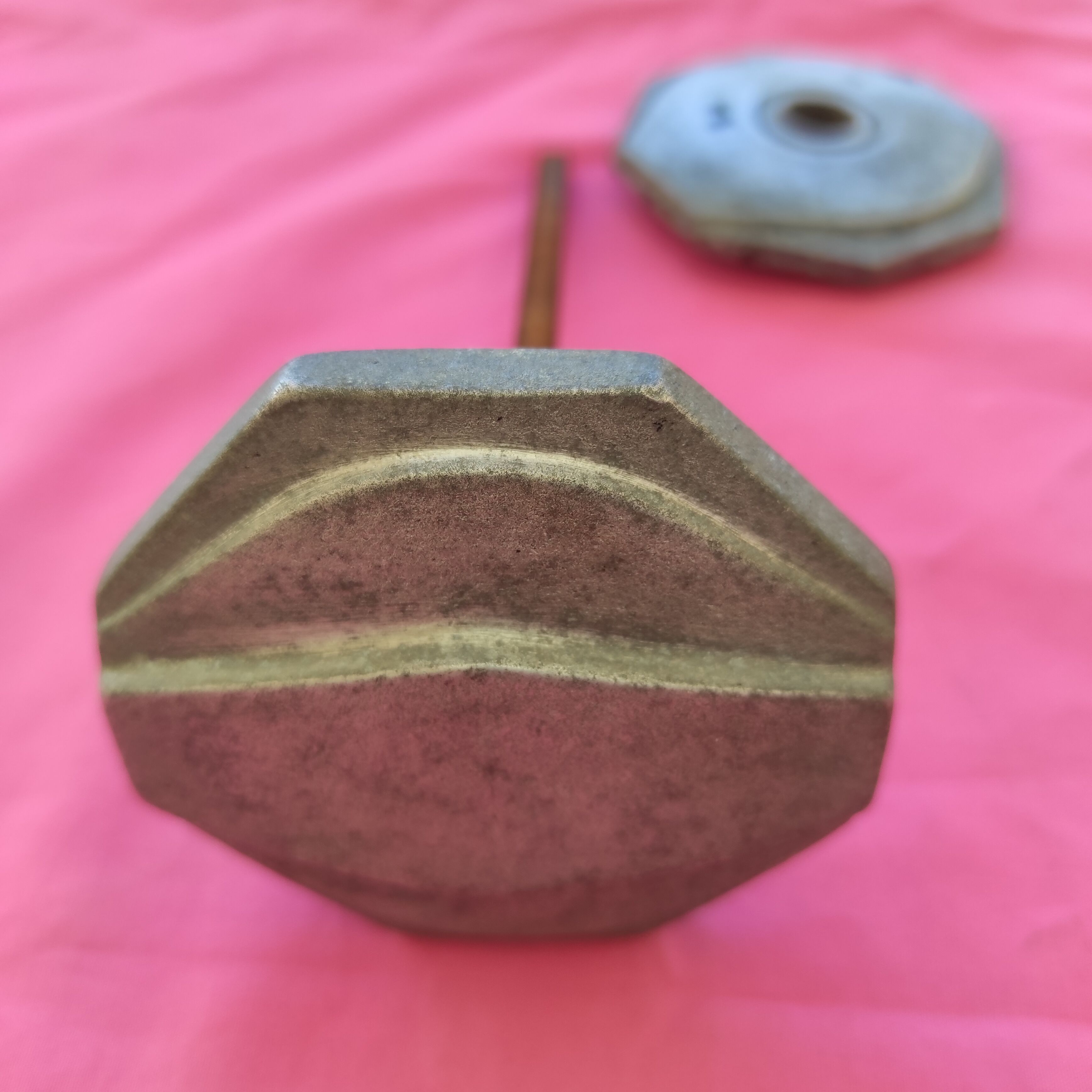 Aluminum Art Deco door handle