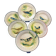Dessert service signed Costa Diaz, 6 plates, Catalan earthenware 1950.