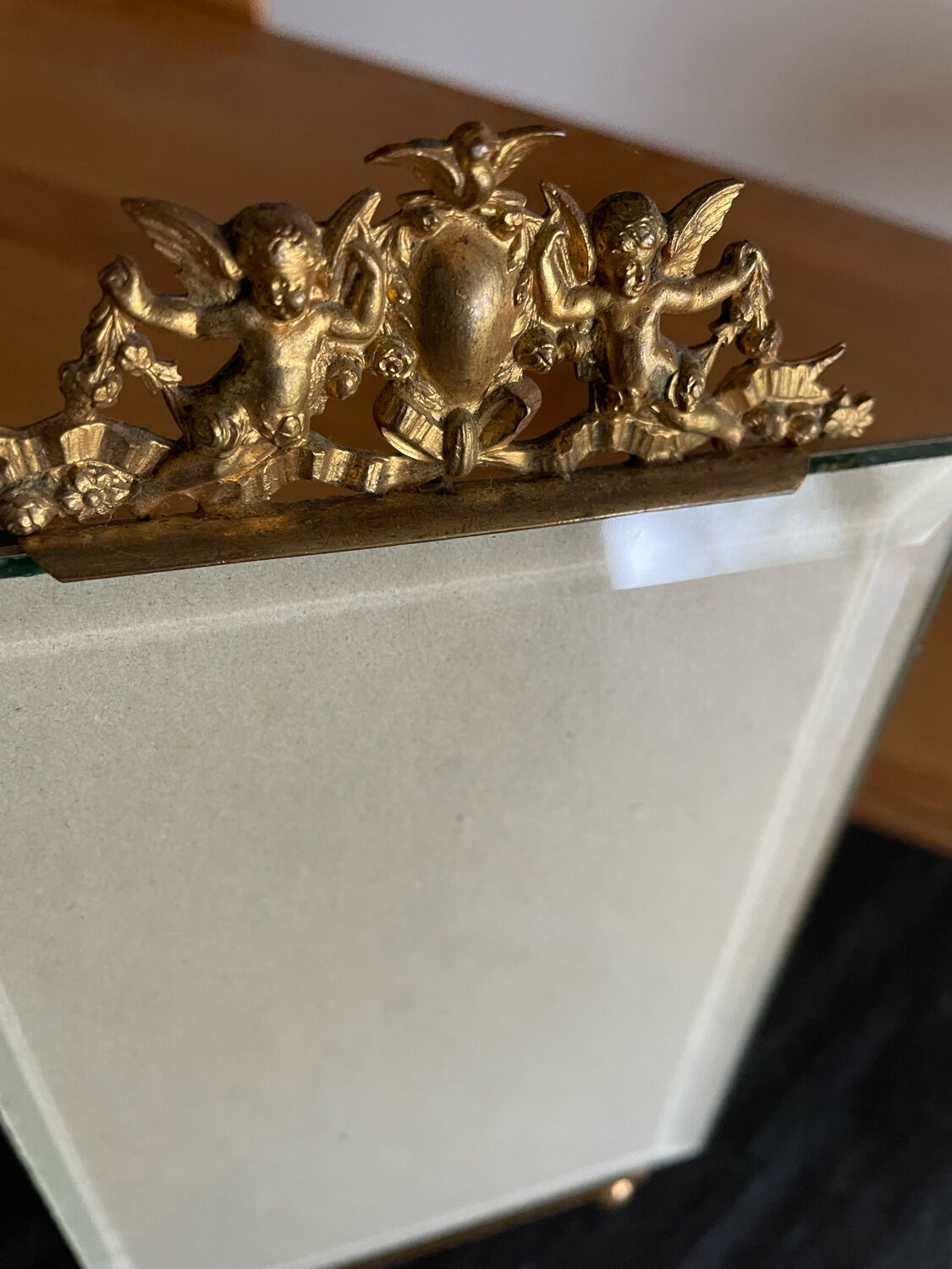 Glass and gilded metal photo frame