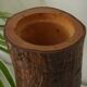 Primitive vintage wooden vase