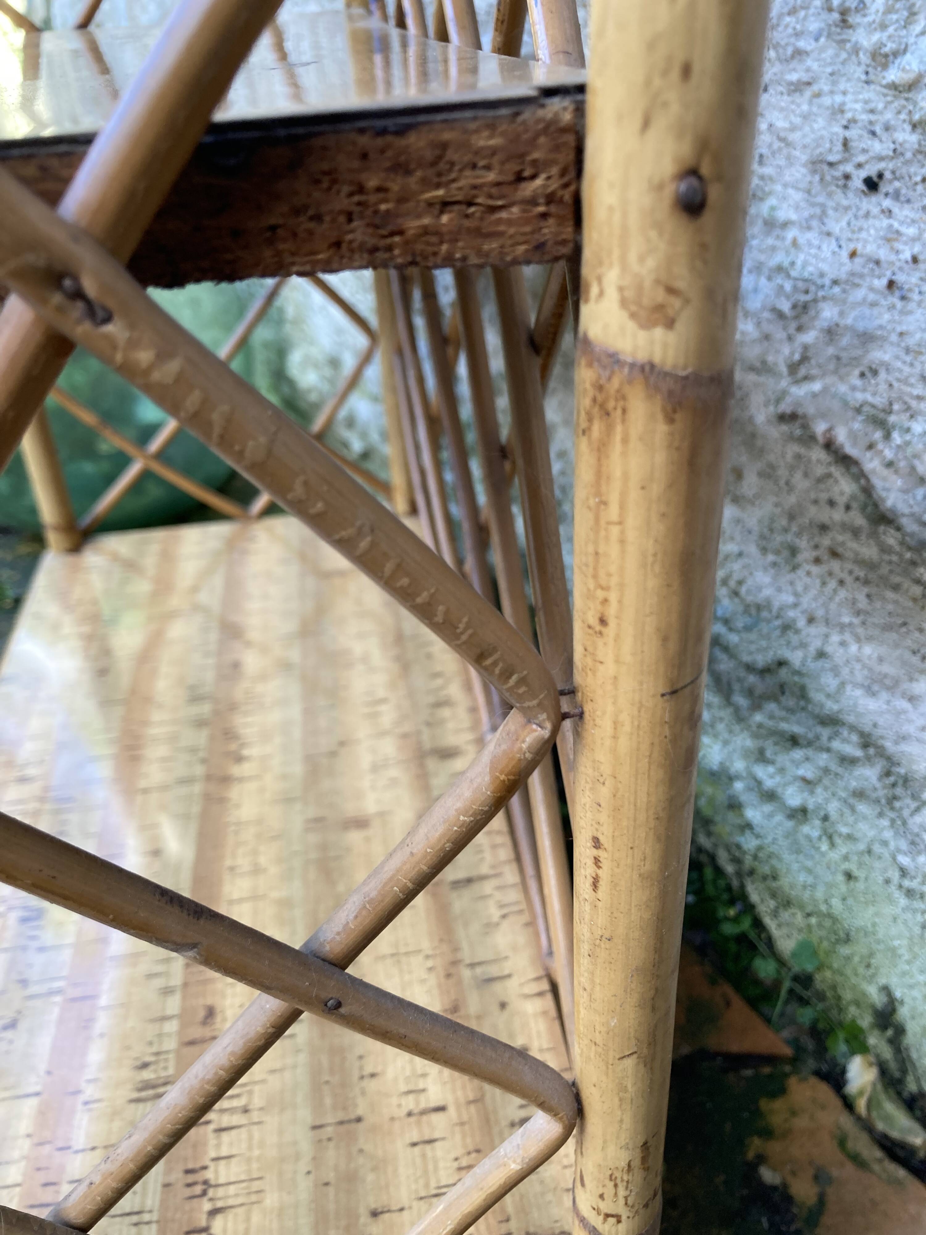 Vintage rattan shelf