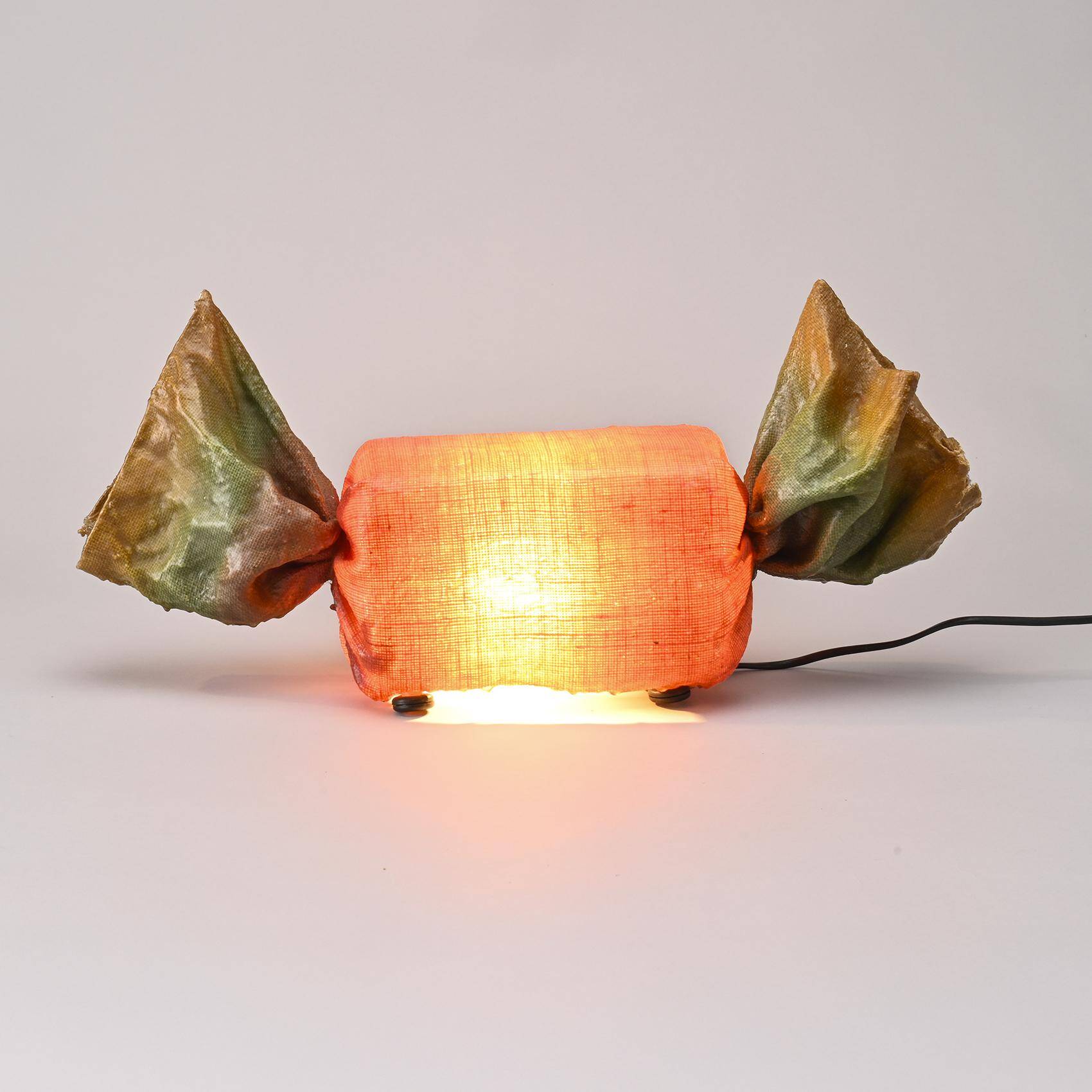 Pair of "candy" table lamps by Lionel Le Scornec, circa 1975