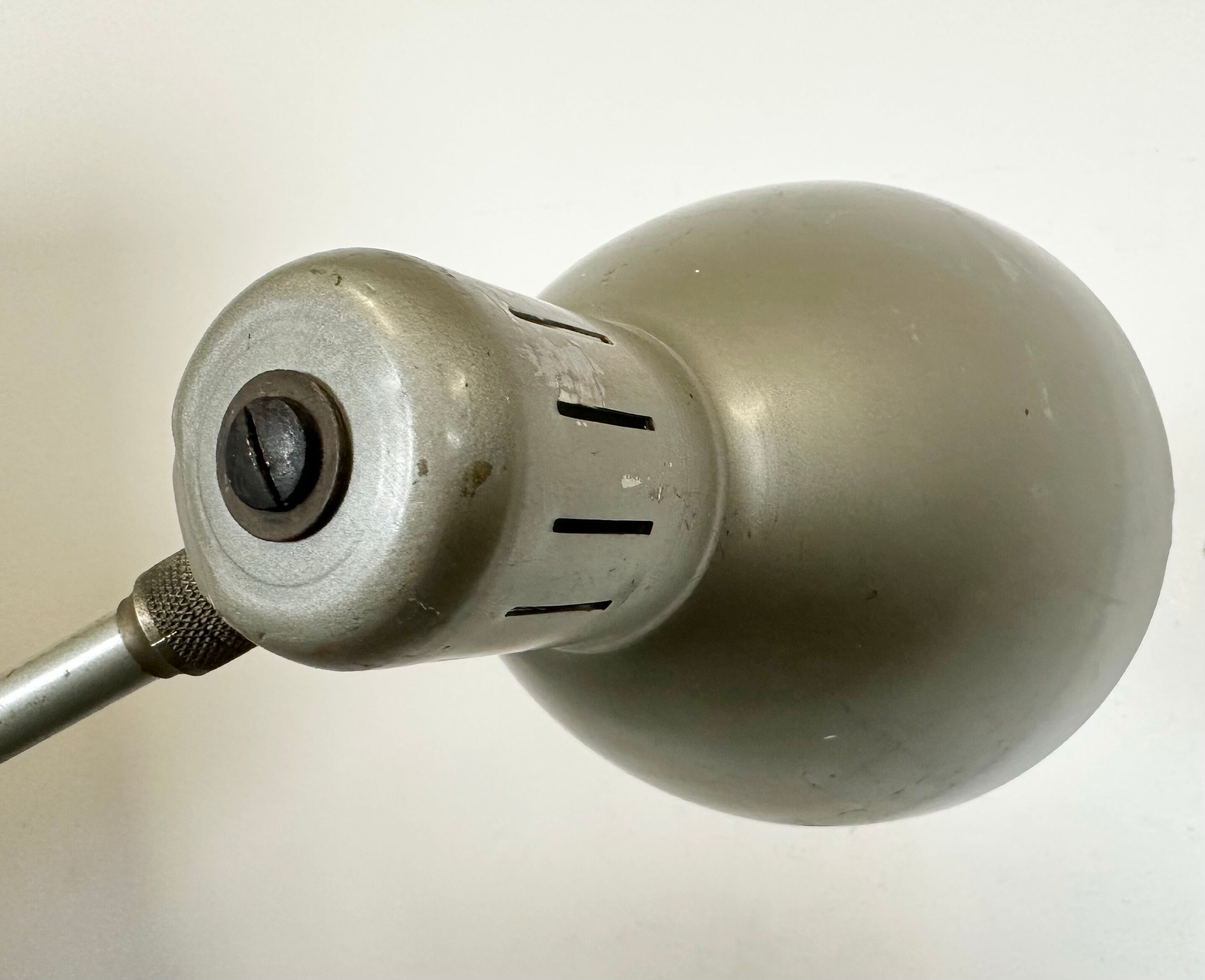 Grey industrial scissor wall lamp from erpe, 1960s