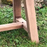 Solid oak farm bench