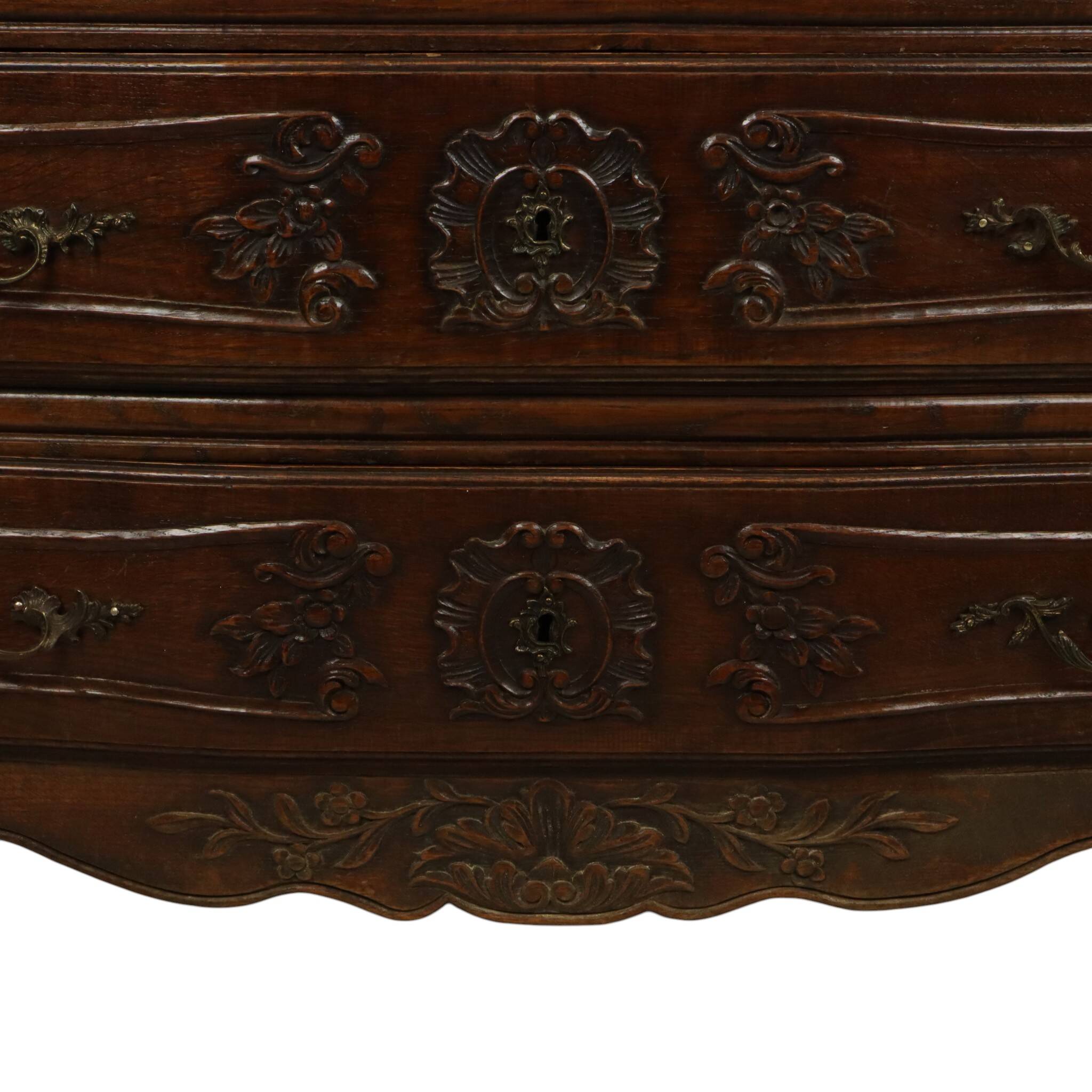 Commode en chêne massif antique France 19e siècle