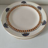 6 Longwy Art Deco plates