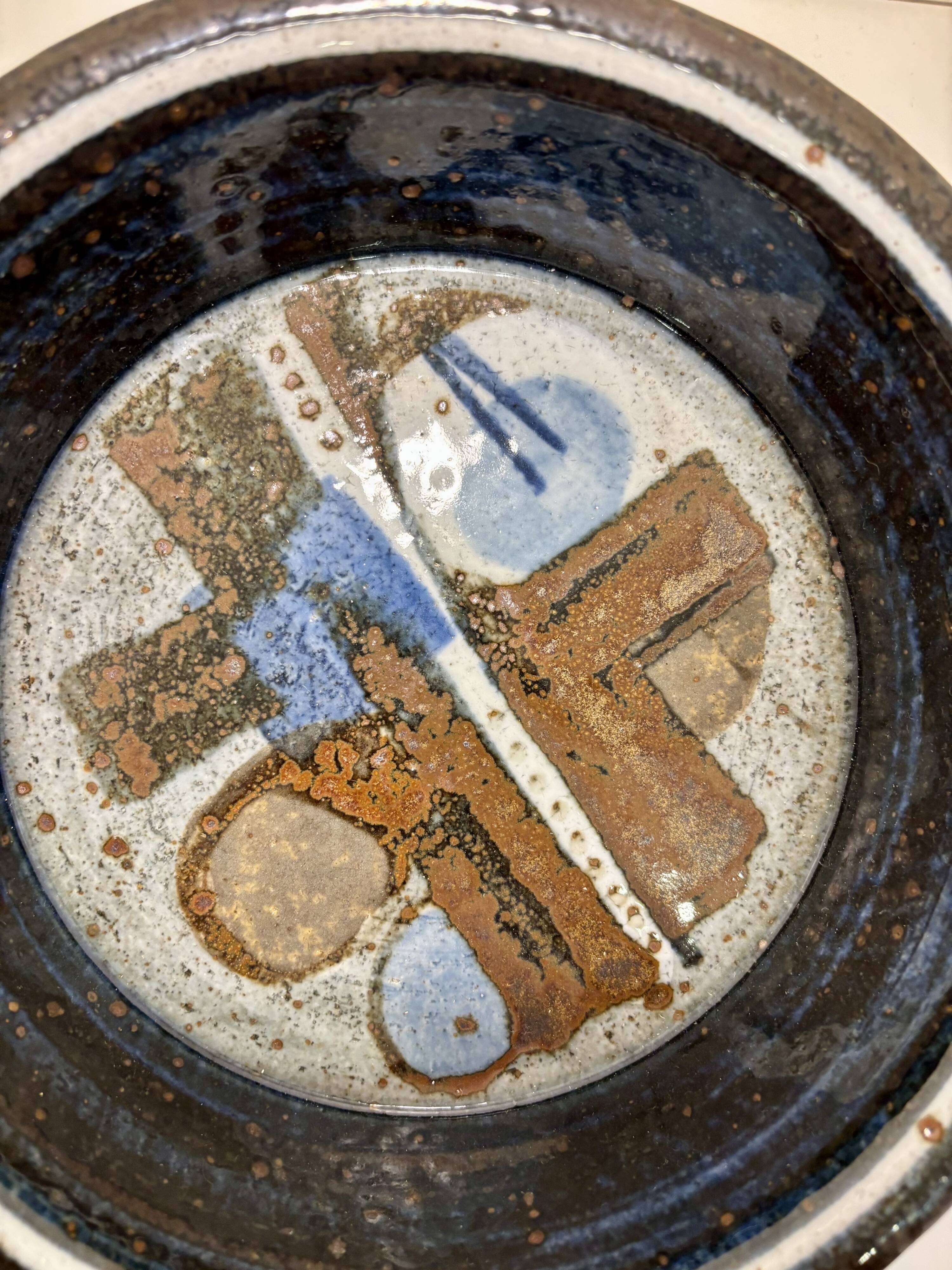 Bol / Plat Céramique d'art - Drejargruppen, Rörstrand, Suède, 1976