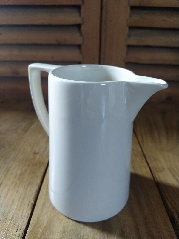 Porcelain pitcher White Dishes Old BT51
