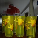 Six Orangeade Glasses 80'
