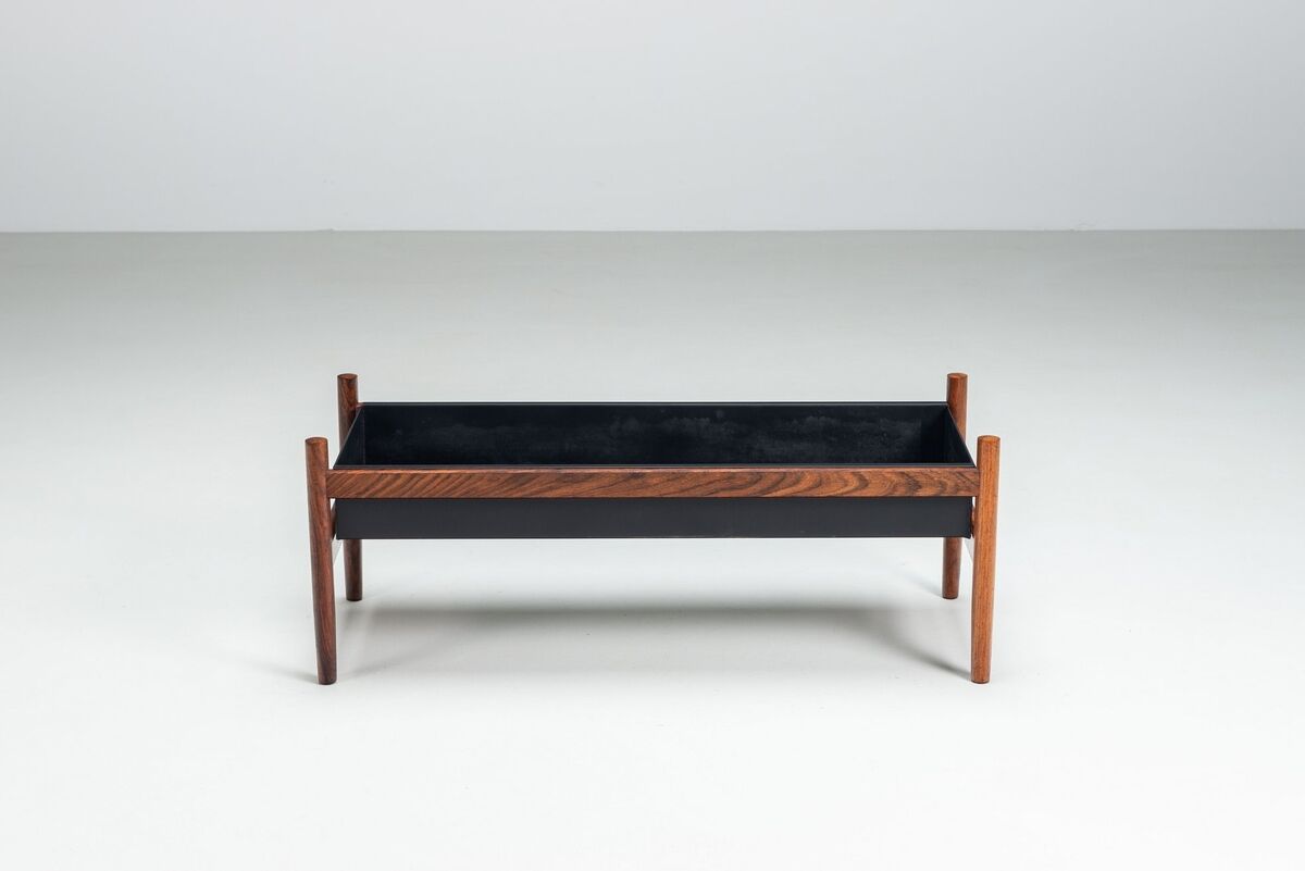 Hugo Frandsen large planter in rosewood Spottrup Denmark 1960