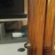 Antique curved rattan mirror – 175 cm – Art Nouveau elegance