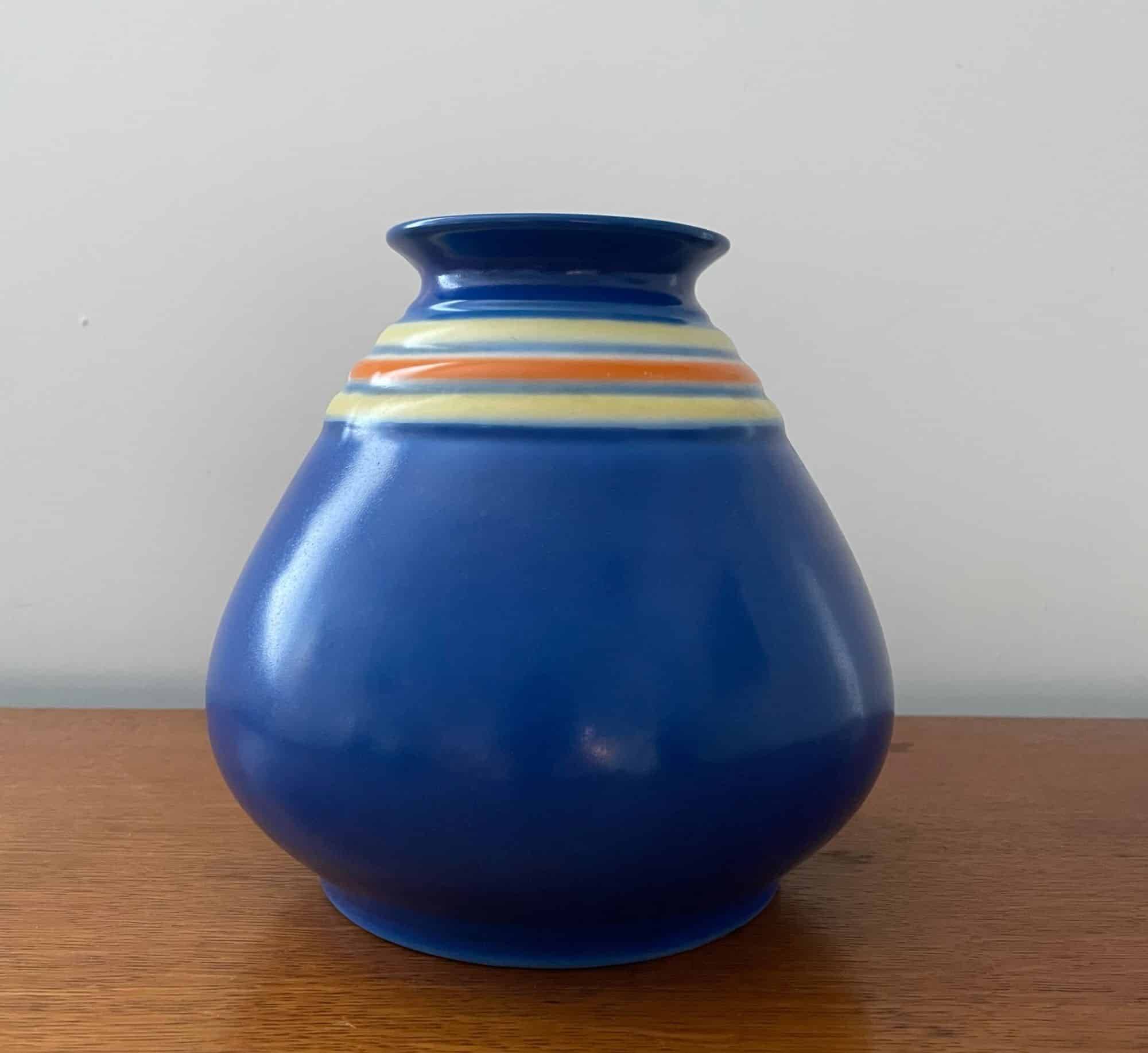 Vase en grès émaillé, céramique, style Art déco, Mosa Maastricht.
