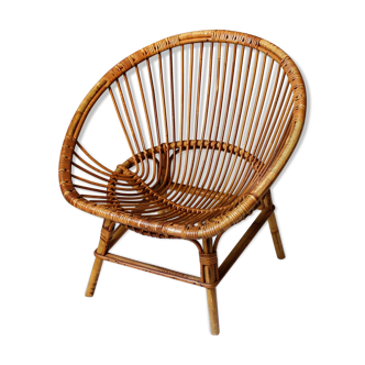 Shell vintage rattan chair