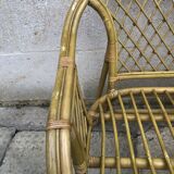2-seater rattan bench