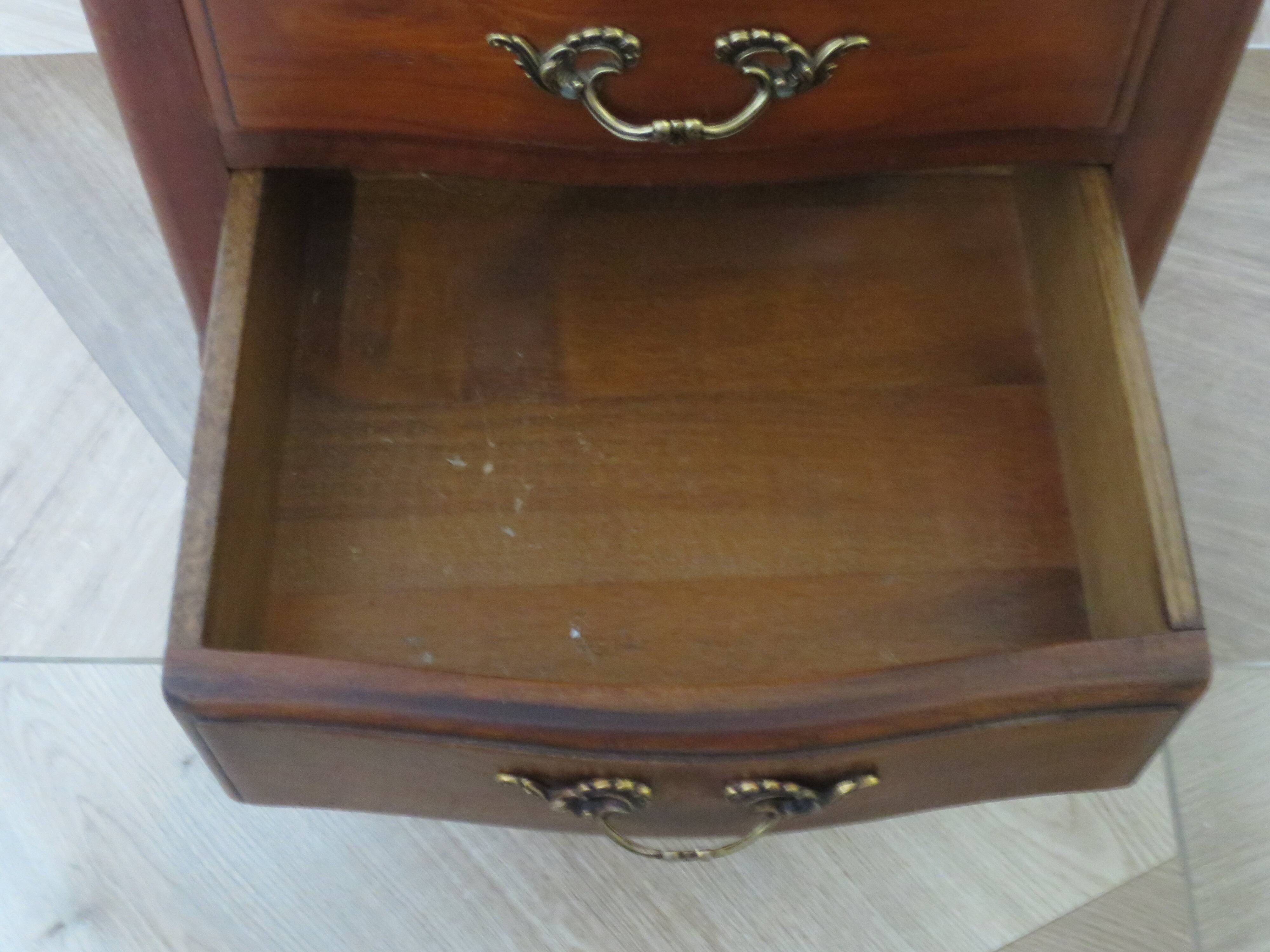 Small weekly organizer - small chest of drawers - 5 drawers - Louis XV style - cherry color