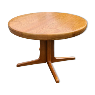 Vintage round table 1960 Baumann, solid wood