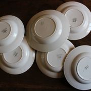 6 mismatched soup plates Marsac Marinette Digoin Badonviller