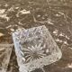 Chiseled glass sugar bowl
