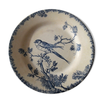 Assiette en porcelaine opaque de Gien