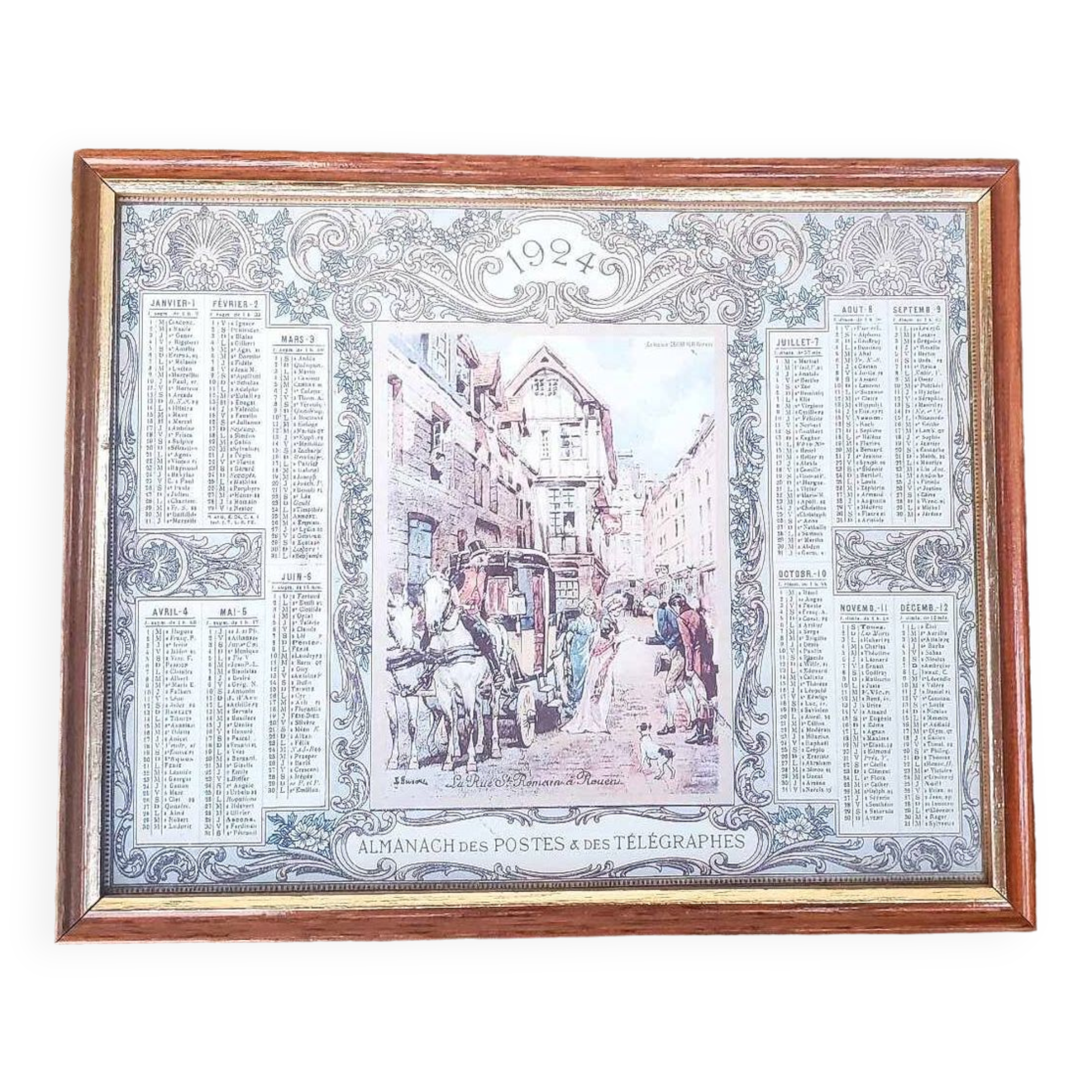 Wooden photo frame with gold edging 27cm x 22cm