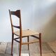 Pair of mid-century woven-seat dining chairs by G.B. Marangoni, Italy 1950s