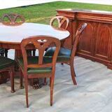 Table and 6 chairs in mahogany from Cuba Victorian era 1840