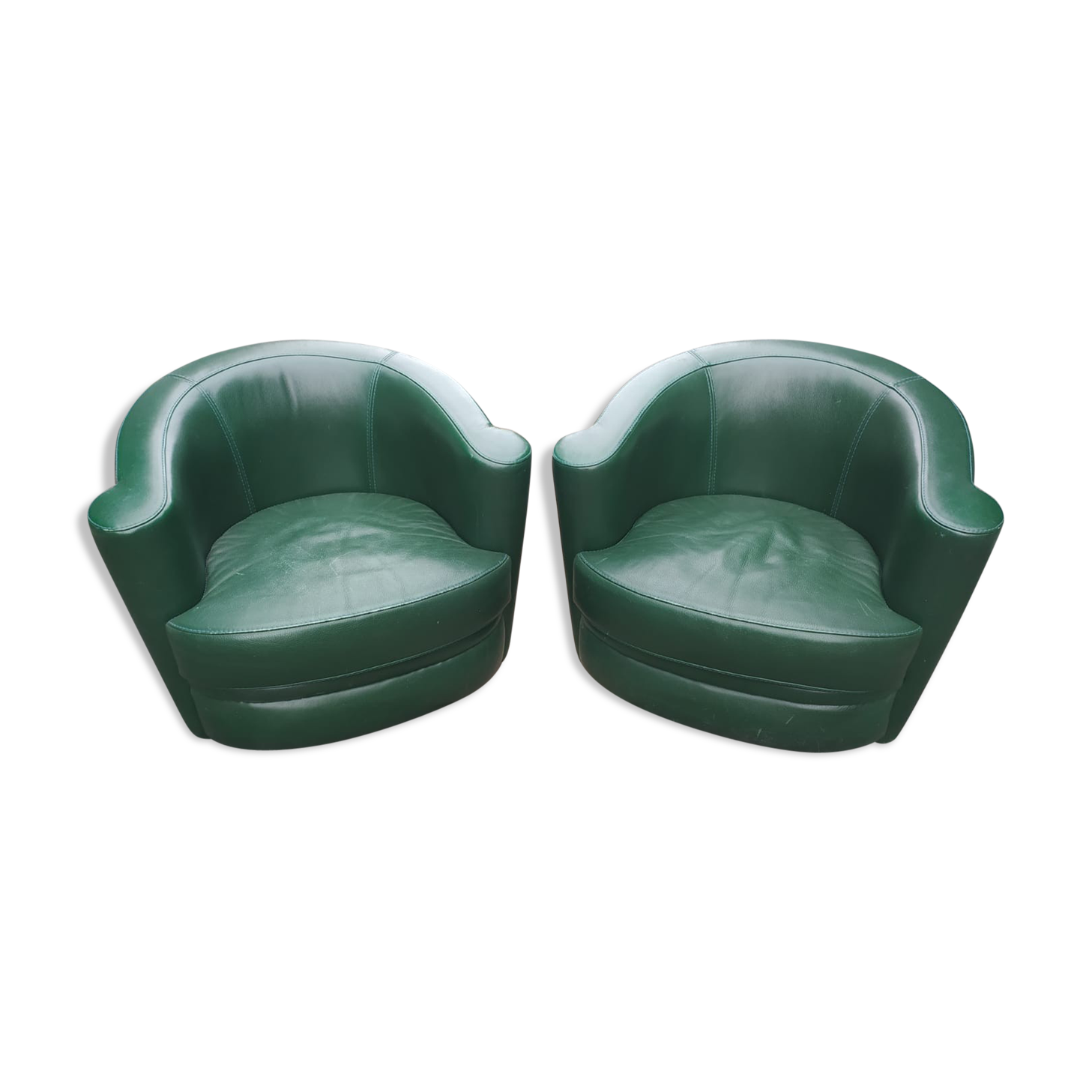 Pair of leather chairs 1980