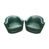 Pair of leather chairs 1980