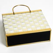 Stunning 1980s brass magazine rack in Hollywood Regency design
