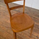 Set of 4 curved wood bistro chairs