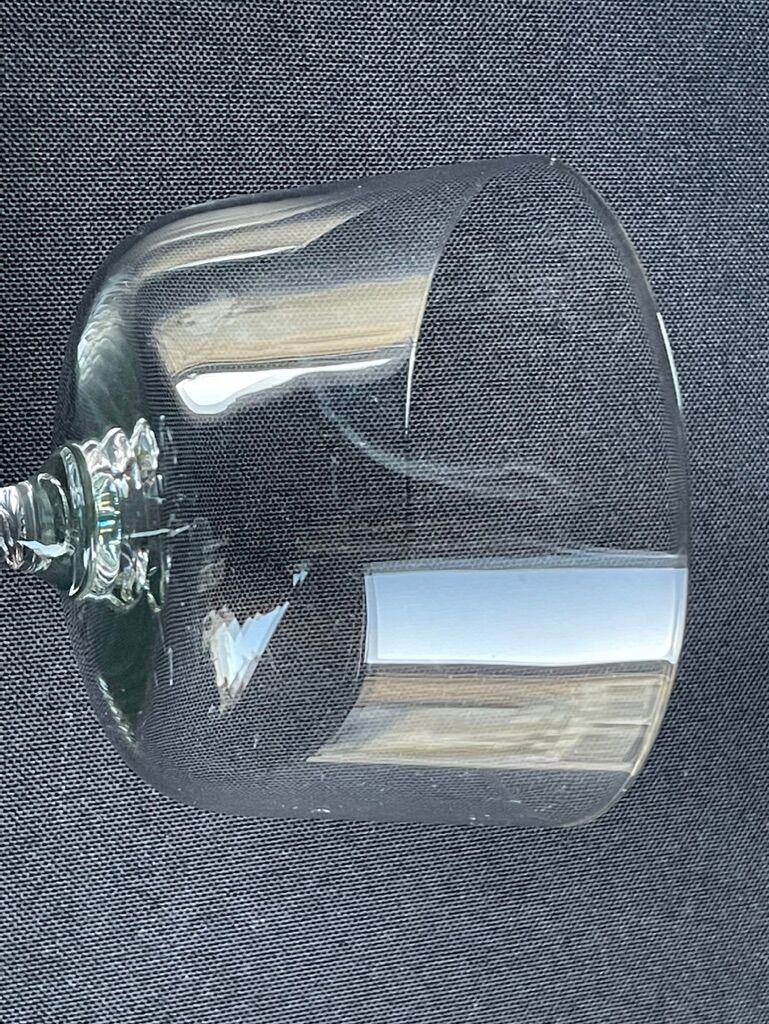 6 wine glasses light blown crystal