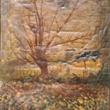 2 impressionist paintings - pair of oil on canvas - 2 signed autumn landscapes