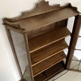 Antique wooden wall display cabinet