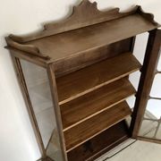 Antique wooden wall display cabinet