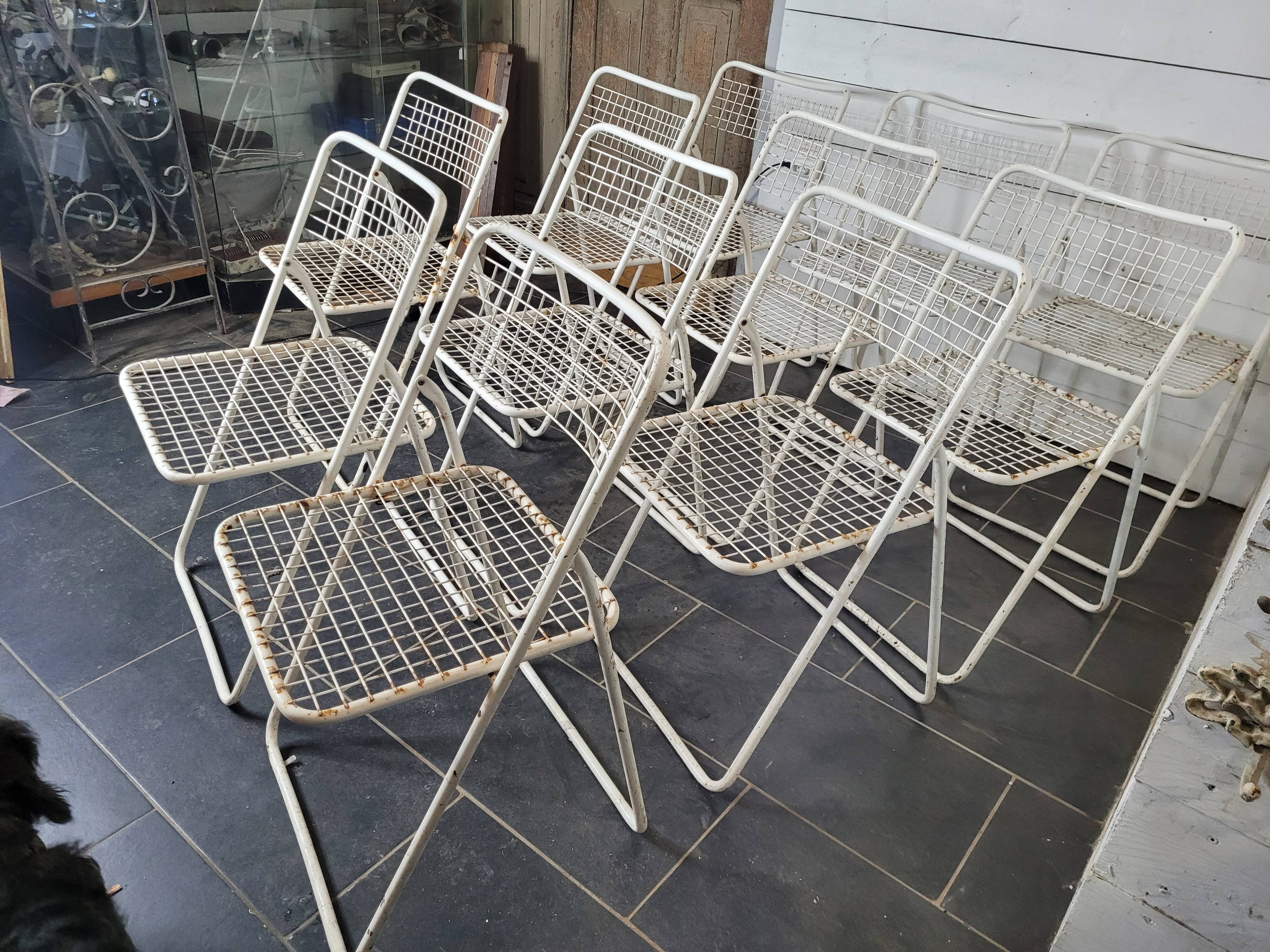 11 folding chairs, Ted Net by Niels Gammelgaard from the 70s
