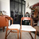 Ancienne paire de chaises Baumann traîneau vintage