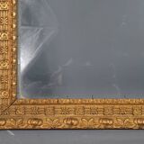 Old frame gilded stucco wood 56x46.5 cm, foliage 50.4x38.4 cm + old glass SB