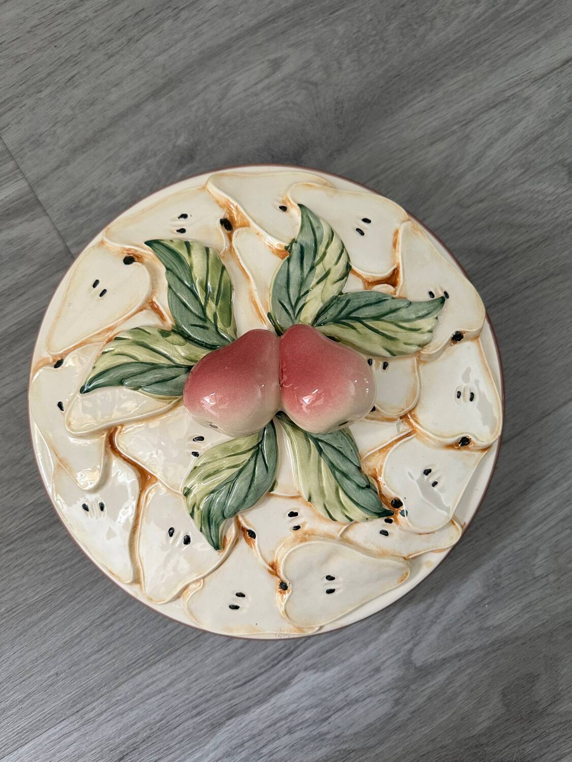 Plat à tartes Barbotine poires