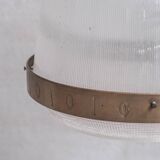 Large Two Part Holophane Style Mid-Century Pendant Light