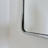 Antique large barber's mirror with chain, 1950s-60s