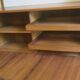 Modular 3-compartment teak wall shelving system with desk and lighting by Kai Kristiansen for FM, Denmark, 1960s