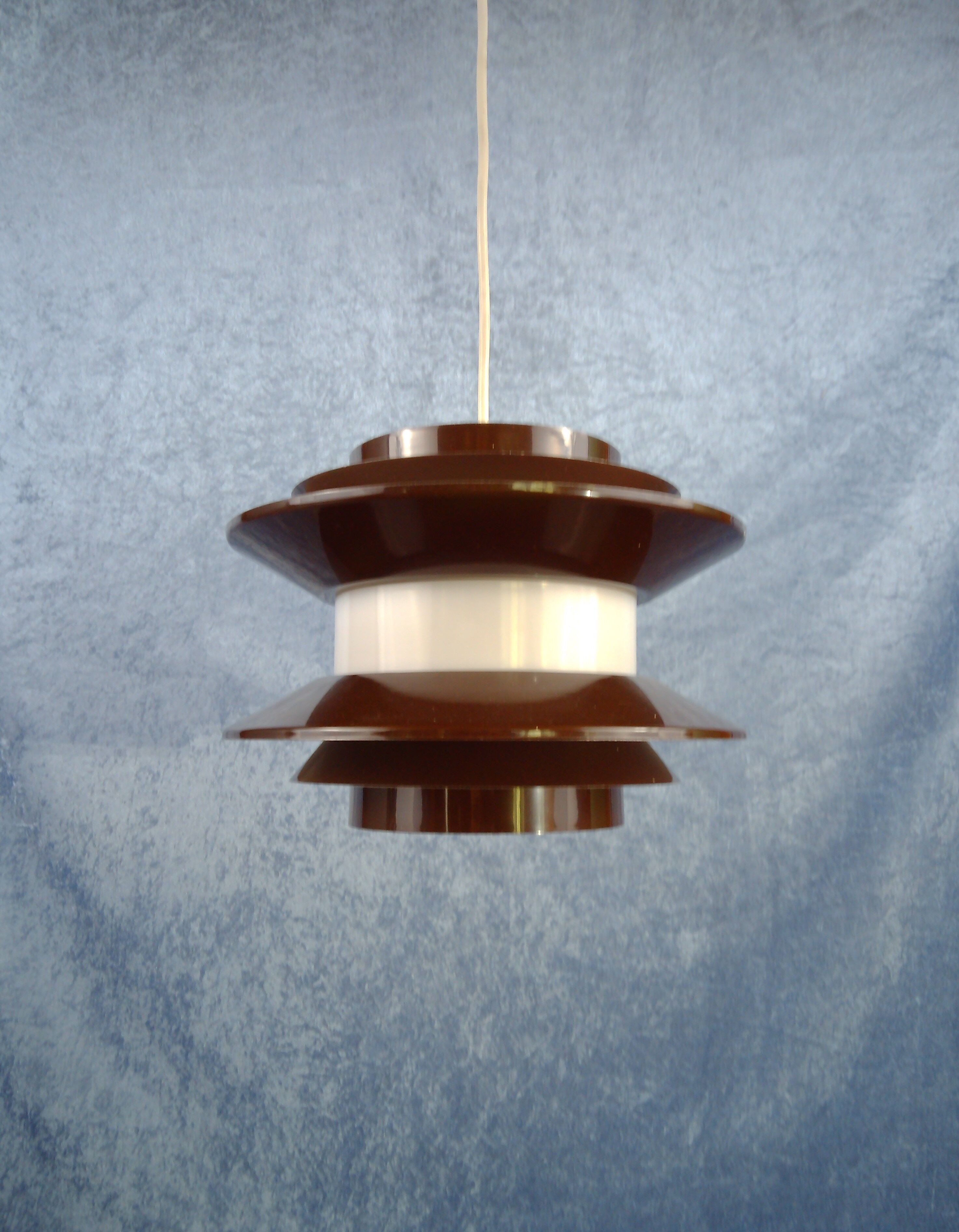 Chocolate coloured pendant by Carl Thore for Granhaga Metallindustri. 1970's