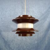 Chocolate coloured pendant by Carl Thore for Granhaga Metallindustri. 1970's