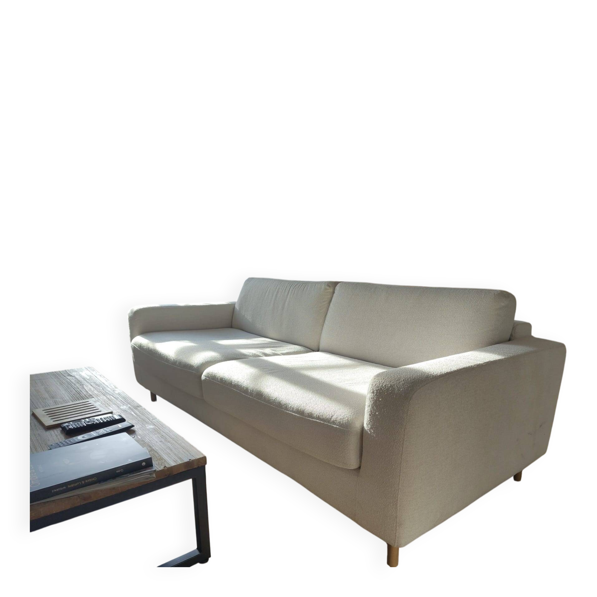 Bolia sofa bed, Scandinavia 3-seater with integrated wheels.